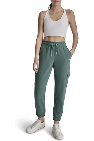 DKNY Mini Stud Logo Slim Fit Cargos Pantaloni di Tuta, , M Donna