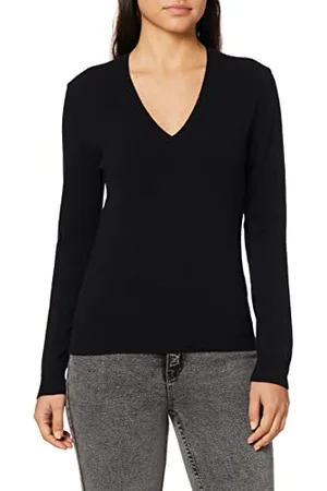 Benetton Maglia Scollo V M/L 1002d4488, Maglione Donna, , XS