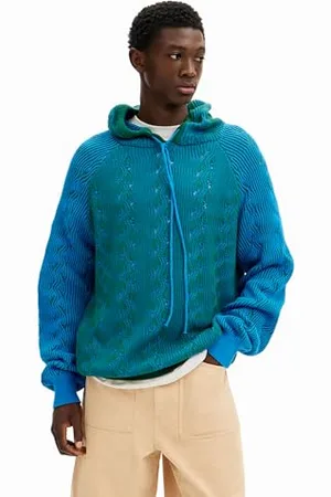 Desigual Maglione a Maniche Lunghe da Uomo Felpa