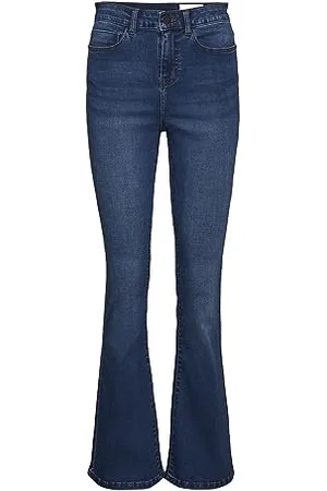 Noisy May Nmsallie HW Flare Jeans Vi021mb Noos, (Denim ), 30 W/30 L Donna