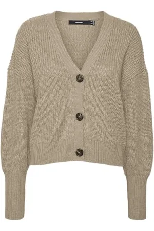 VERO MODA Vmlea Ls V-neck Cuff Cardigan Noos, Maglione Donna, , S