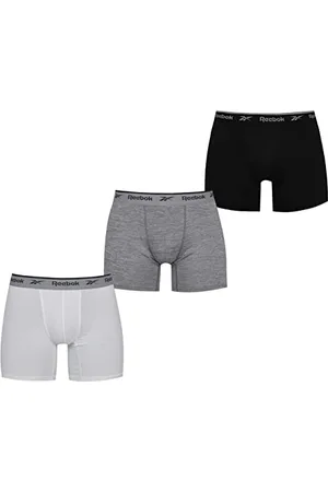 Reebok Uomo, Pantaloncini Sportivi, Nero/Bianco/Grigio, Confezione da 3, Piccolo