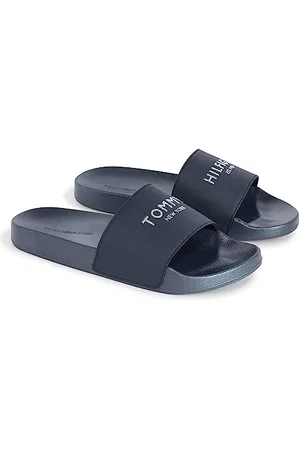 Tommy Hilfiger Scarpe da Mare Donna TH Glitter Pool Slide Ciabatte, Blu (Desert Sky), 39 EU