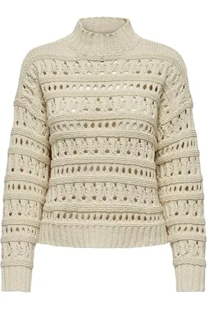 ONLY Onlleah LS Maglia Collo Alto Maglione, (Whitecap ), M Donna