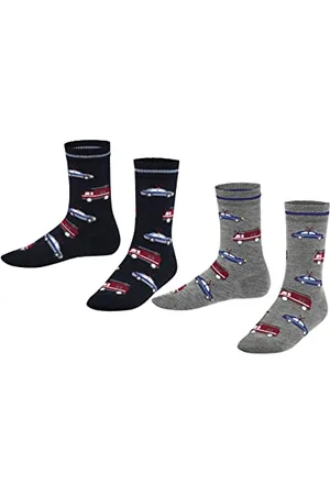 Falke Cars Multipack K So cotone fantasia confezione di 2 paia, Calzini Unisex - Bambini, , 23-26