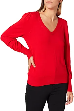 Morgan Maglione con Scollo a V, Maniche Fantasie, 212 Motore Pullover, , XS Donna