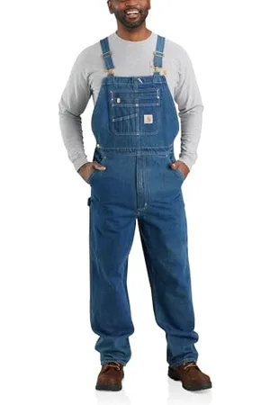 Carhartt Loose Fit Denim Bib Overall Salopette, , 34W x 32L Uomo