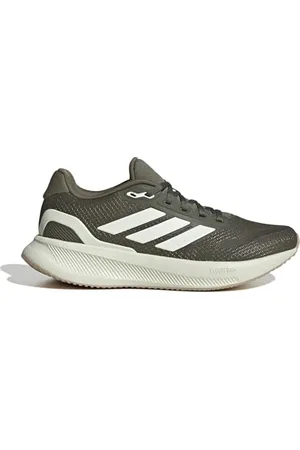 adidas Runfalcon 5 Running Shoes, Scarpe da Corsa Donna, Olive Strata/Ivory/Cloud White, 44 EU
