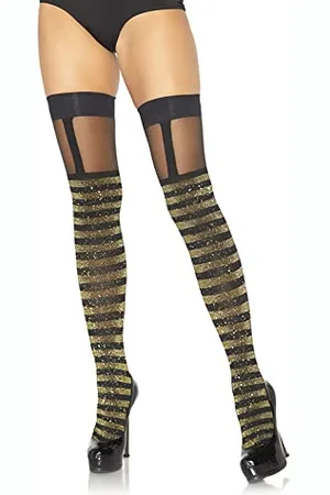 Leg Avenue Lurex Striped Collant, , Taglia Unica Donna