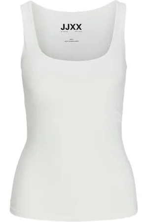JJXX Jack&Jones JXSAGA STR SL Top Jrs, T-Shirt Donna, Weiß