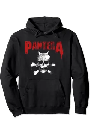 Pantera Stencil ufficiale con teschio cornuto Felpa con Cappuccio