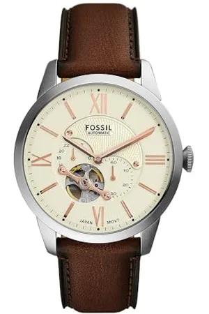Fossil Townsman orologio per uomo, movimento automatico, bracciale in acciaio o cinturino in pelle, 44 mm