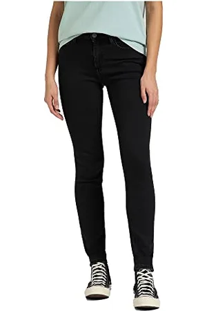 Lee Foreverfit Jeans, (Black Avery), 36W x 31L Donna