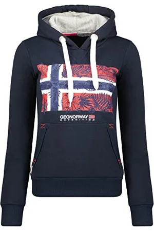 Geographical Norway Gpalm Lady - Felpa da donna con cappuccio e tasche a canguro - Felpa da donna Casual a manica lunga calda ( S Taglia 1)