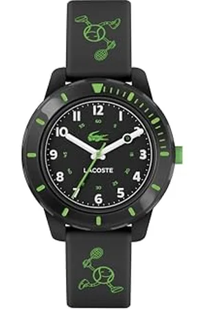 Lacoste Orologio Analogico al Quarzo da Bambini Collezione MINI TENNIS con Cinturino in Silicone Nero - 2030061