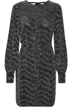 VERO MODA Vmlucy LS Glitter Bow Dress Jrs Vestito, , S Donna
