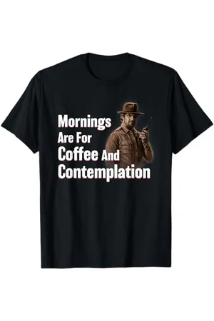 Stranger Things Netflix Hopper Coffee And Contemplation Maglietta