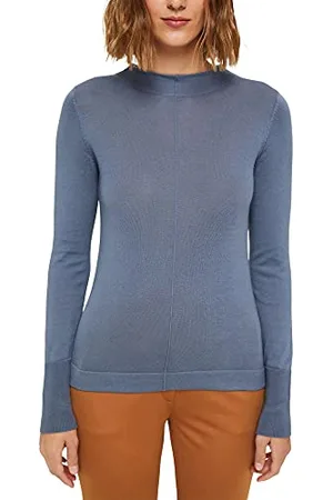 ESPRIT 081ee1i319 Maglione, Grigio/Blu, L Donna