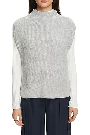 ESPRIT 992EO1I310 Maglione, 044/grigio Chiaro 5, L Donna