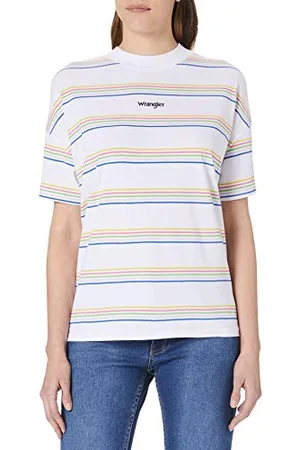 Wrangler Collo Alto Girlfriend T-Shirt, , L Donna