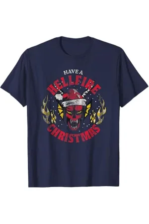 Stranger Things Hellfire Christmas Maglietta