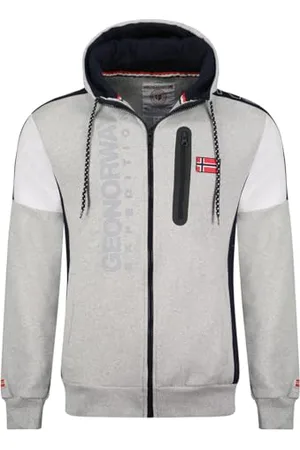 Geographical Norway Fagozip Men Felpa con Cappuccio, , S Uomo