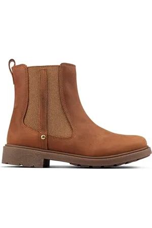 Clarks Astrol Orin T, Stivali Chelsea Unisex - Bambini e ragazzi, Marrone (Tan Leather), 27.5 EU Larga
