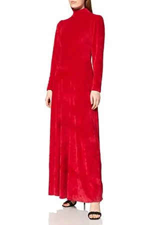 KENDALL + KYLIE KENDALL & KYLIE K&K W Maxi Velvet Flare Dress KKW353010 Vestito da Cocktail, , Medium (Pacco da 8) Womens