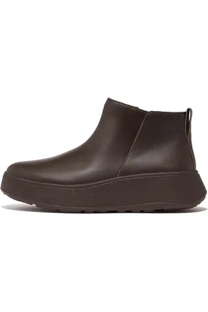 FitFlop Stivaletto in Pelle F-Mode, Donna, Grigio (Chocolate Brown), 38.5 EU