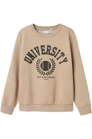 NAME IT NKNTILLE LS Sweat Bru Noos, Maglia di Tuta Unisex - Adulto,