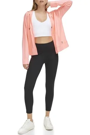 DKNY Logo Leggings a Vita Alta 7/8, , XL Donna