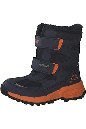 Kappa Cekis Tex K Unisex Kids Scarpe per jogging su strada Unisex - Bambini e ragazzi, Blu (Navy/Orange), 25 EU