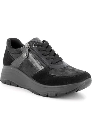 Enval D.Kim ENVAL, Scarpe con Lacci Donna, Nero Laminato-Nero, 35 EU