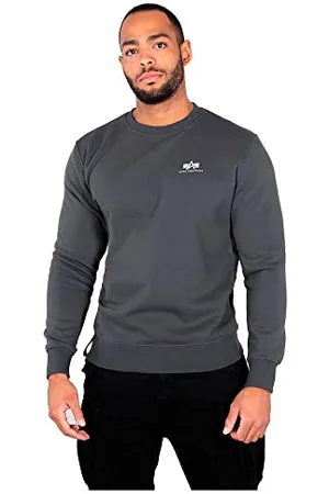 Alpha Industries Basic Sweater Felpa con Logo Piccolo da Uomo Maglione, , M