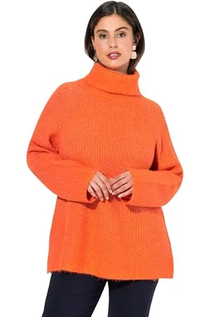 Ulla Popken Pullover, Rippstrick, Rollkragen, Langarm, Recycelt, , 60/62 Donna