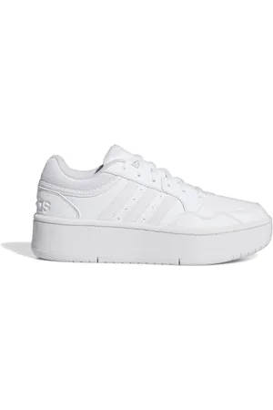 adidas Hoops 3.0 Bold Shoes, Scarpe Unisex-Adulto, Cloud White/Cloud White/Pink, 35 EU