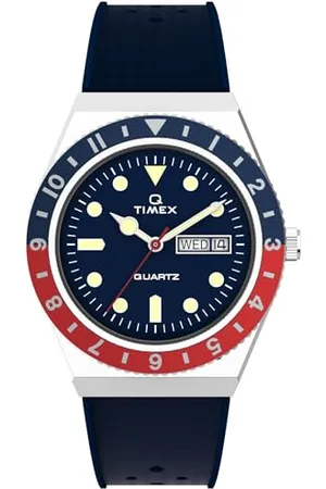 Timex Orologio da uomo Q da 38 mm, cinturino sintetico in due pezzi, quadrante , cassa in acciaio inox TW2V32100