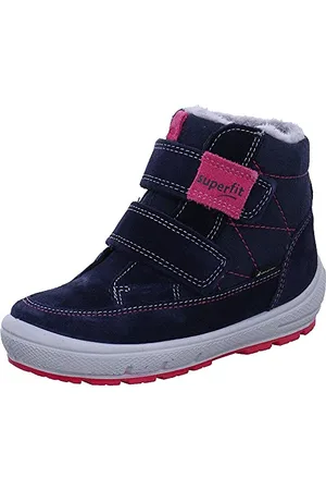 Superfit Groovy 314, Stivali da Neve Bambina, Blau/Rosa 8010, 19 EU