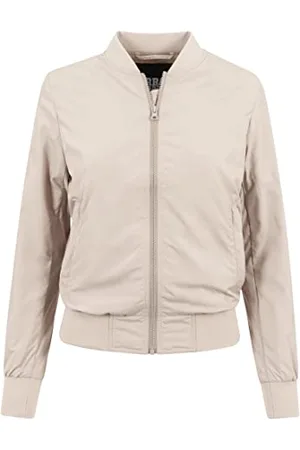 Urban classics Giubbotto Bomber da Donna con Polsini a Coste, Giacca a Vento Leggera, Giubbottino Bomber a Maniche Lunghe con Cerniera e Tasche, Colore: , Taglia: XL