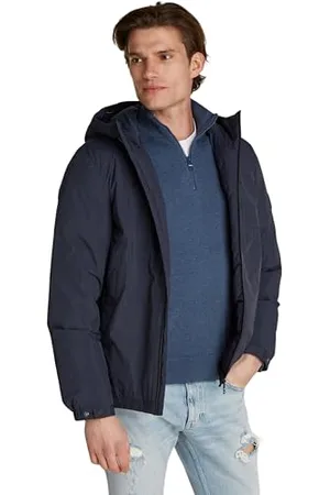 Tommy Hilfiger Uomo Giacca a Vento Portland Mix Giacca da Mezza Stagione, (Desert Sky), XL