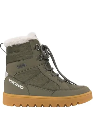 Viking Fleek Warm GTX Zip, Scarpone da Neve, Pine/Olive, 38 EU Stretta