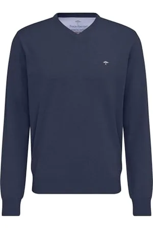 Fynch-Hatton Pullover, V-Neck Felpa, (Night 680), Large Uomo