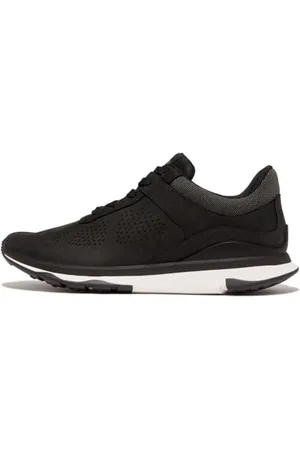 FitFlop Vitamina Ffx Uomo Perf Nubuck Sport Sneakers, Scarpa, Colore: Nero e Crema, 41.5 EU