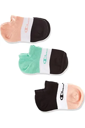 Champion Seasonal Tricolor 3PP Sneaker Calzini Corti, (Rosa Fenicottero/Nero), 27-30 EU (9-11.5 Kids UK) Unisex-Bambini e Ragazzi