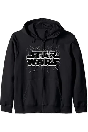 STAR WARS Logo Goes Through Light Speed Felpa con Cappuccio