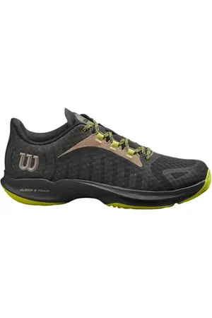 Wilson Hurakn PRO, Tennis Shoe Uomo, Black/Lime Green/Falcon, 43 1/3 EU