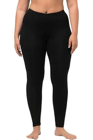 Ulla Popken Leggings, (Schwarz 10), 45W / 32L Donna