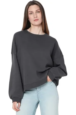 VERO MODA Vmbitte Maly Felpa Box Jrs Ga Maglia di Tuta, Asfalto, M Donna