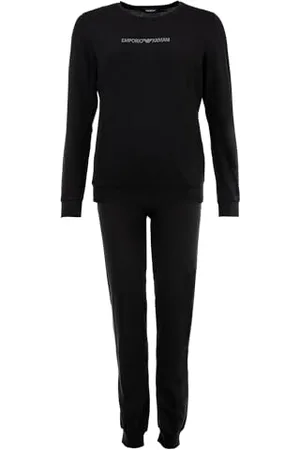Emporio Armani Essential Studs Logo Long Pajamas Pajama Set, , XS Women