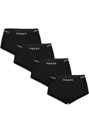 Pieces® PCLOGO Lady 4 Pack Solid Noos BC Boxer a Pantaloncino, , XL Donna